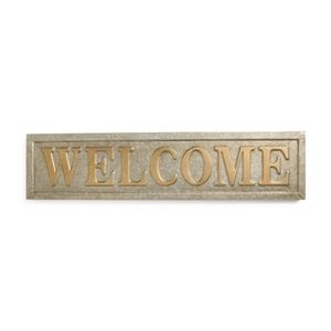 THREE HANDS Welcome Wall Metal Sign